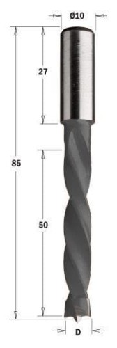Wiertło HM D=7  I=50 L=85 S=10x27  RH