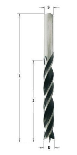 Wiertło NP HS D=7 I=69 L=109 S=7 RH (uchwyt cylindryczny)