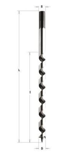 Wiertło P HS D=20 I=360 L=460 S=exagonal RH