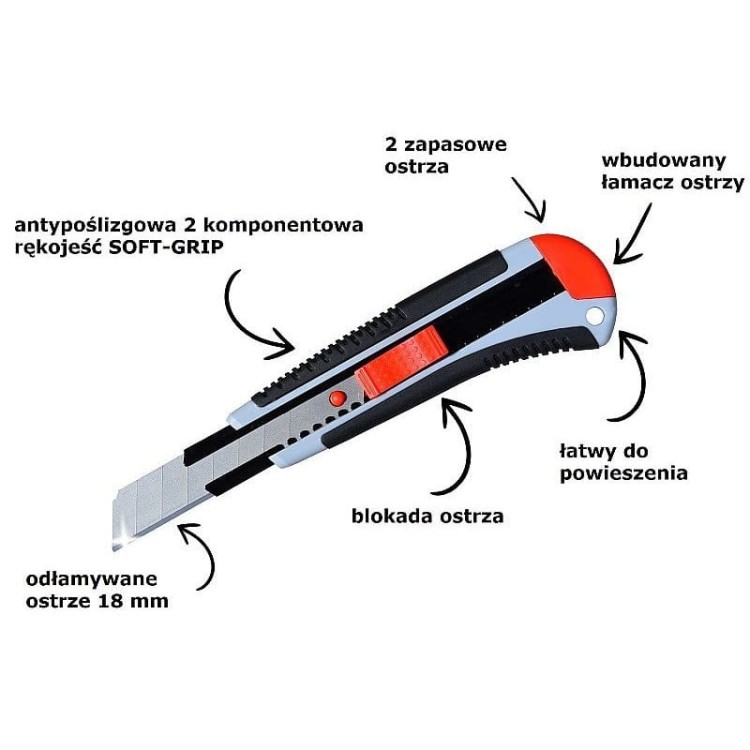 Nóż z ostrzem 18 mm Abraboro
