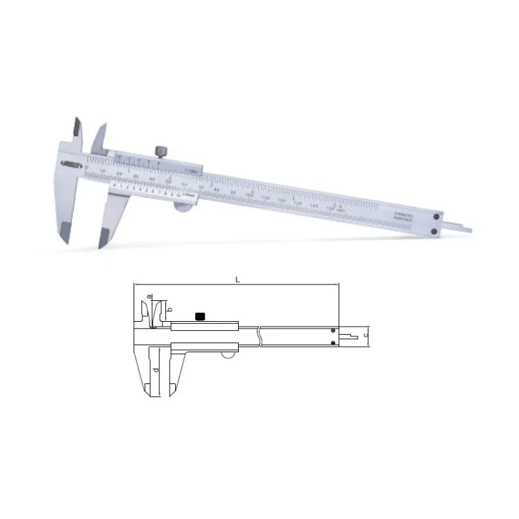 Suwmiarka noniuszowa 150 mm INSIZE ze śrubą MAUa DIN 862 (1205-1501S)