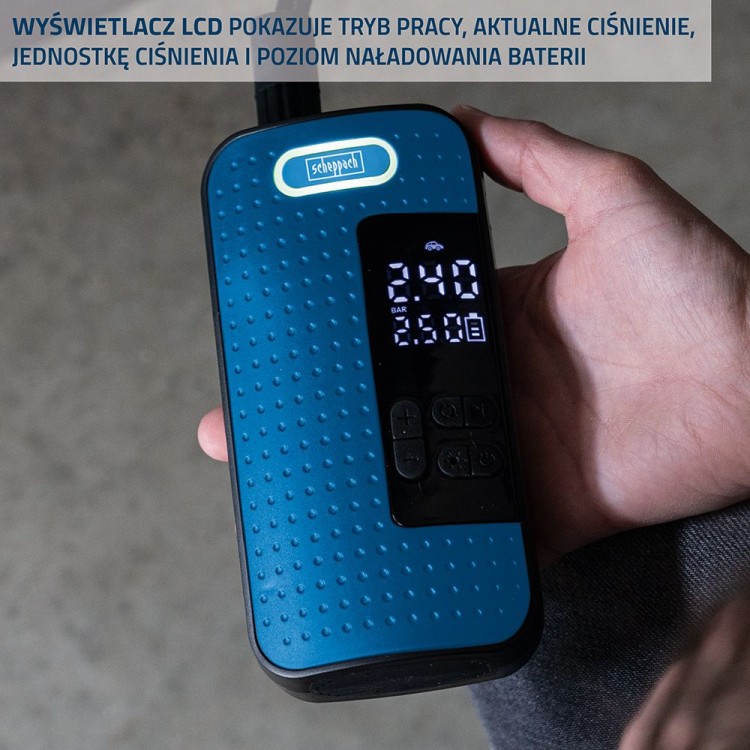 Kompaktowy kompresor akumulatorowy SCHEPPACH AC10/8V