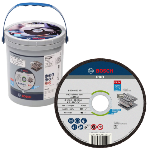 Tarcza do cięcia stali PRO 125x1,0 mm - 100 szt.