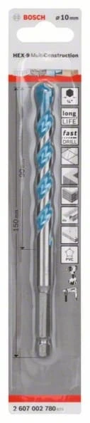 WIERTŁ. HEX-9 MULTI CONSTR 10X60X150 MM