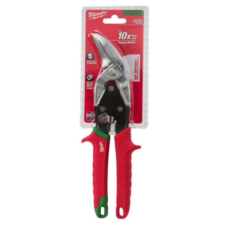 Nożyce do blachy odgięte - cięcie prawe