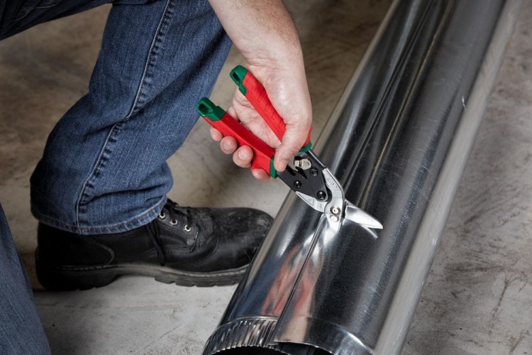 Nożyce do blachy odgięte - cięcie prawe