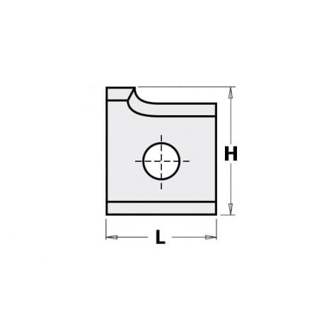 Płytka HM 12,0x14,5x2,0mm  HC05 d=4,0  R=3,0  RH