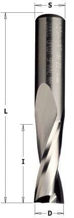 Frez spi. D=4 I=15 L=50 S=4 Z=2 obr. wyk. - wiór w górę