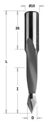Wiertło HW P D=9 I=35 L=70 S=10x26 RH