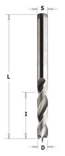 Wiertło HWM D=S=4 I=27 L=55 RH