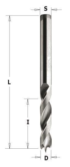 Wiertło HWM D=S=4 I=27 L=55 RH